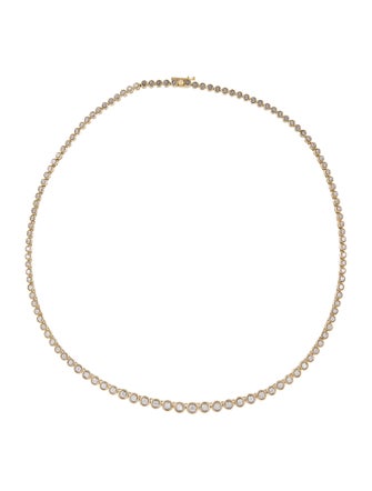 Necklace 14K Diamond Graduated Chain Tennis Necklace
