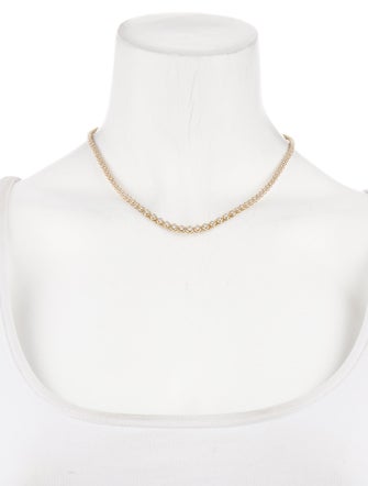 Necklace 14K Diamond Graduated Chain Tennis Necklace