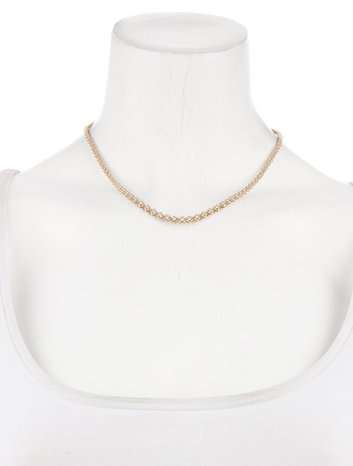 Necklace 14K Diamond Graduated Chain Tennis Necklace