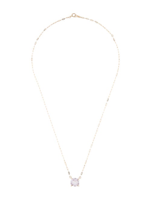 Necklace 14K Kunzite Pendant Necklace