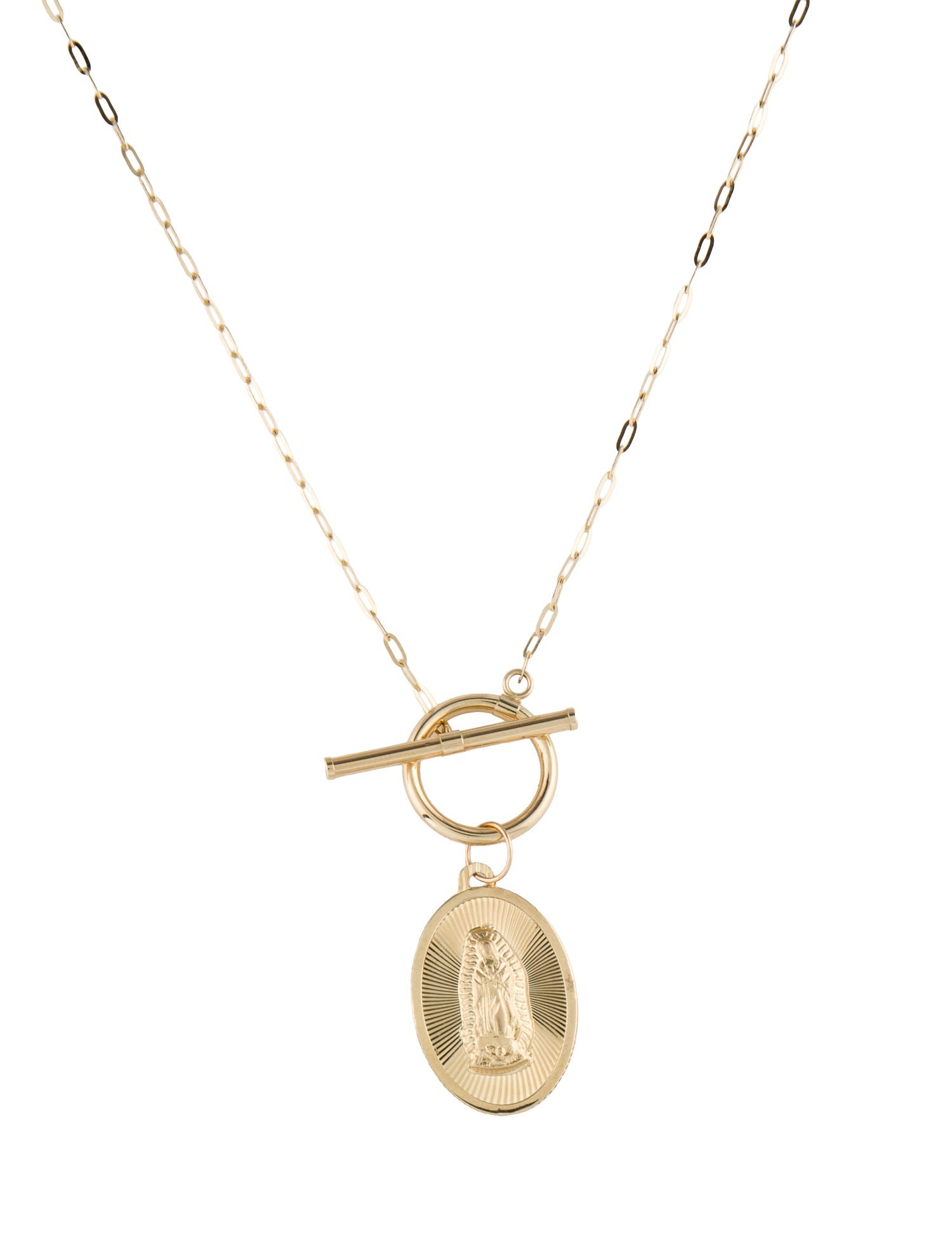 Necklace 14K Mother Mary Toggle