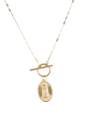 Necklace 14K Mother Mary Toggle Necklace