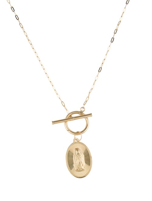 Necklace 14K Mother Mary Toggle Necklace