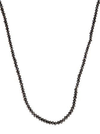 Necklace 18K Diamond Bead Strand Necklace