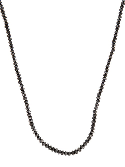 Necklace 18K Diamond Bead Strand Necklace