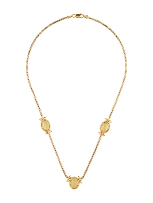 Necklace 18K Portrait Station Necklace