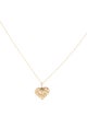 Necklace 14K Textured Heart Pendant Necklace