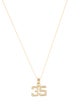 Necklace 14K Number '35' Pendant Necklace