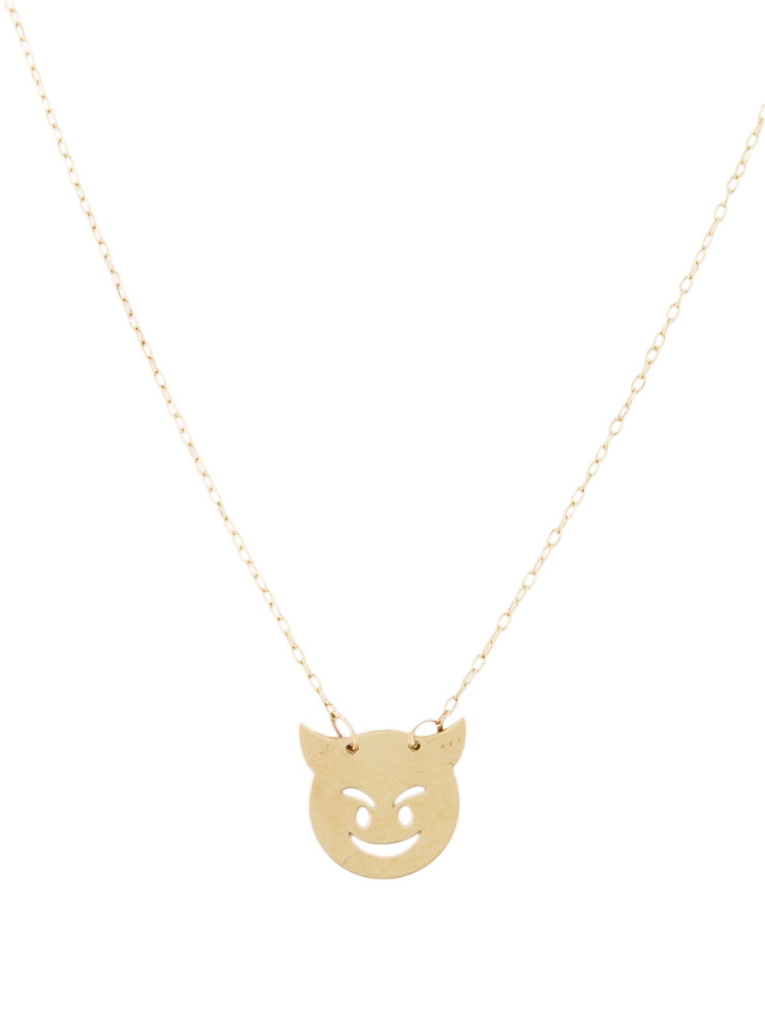 Necklace 14K Devil Pendant