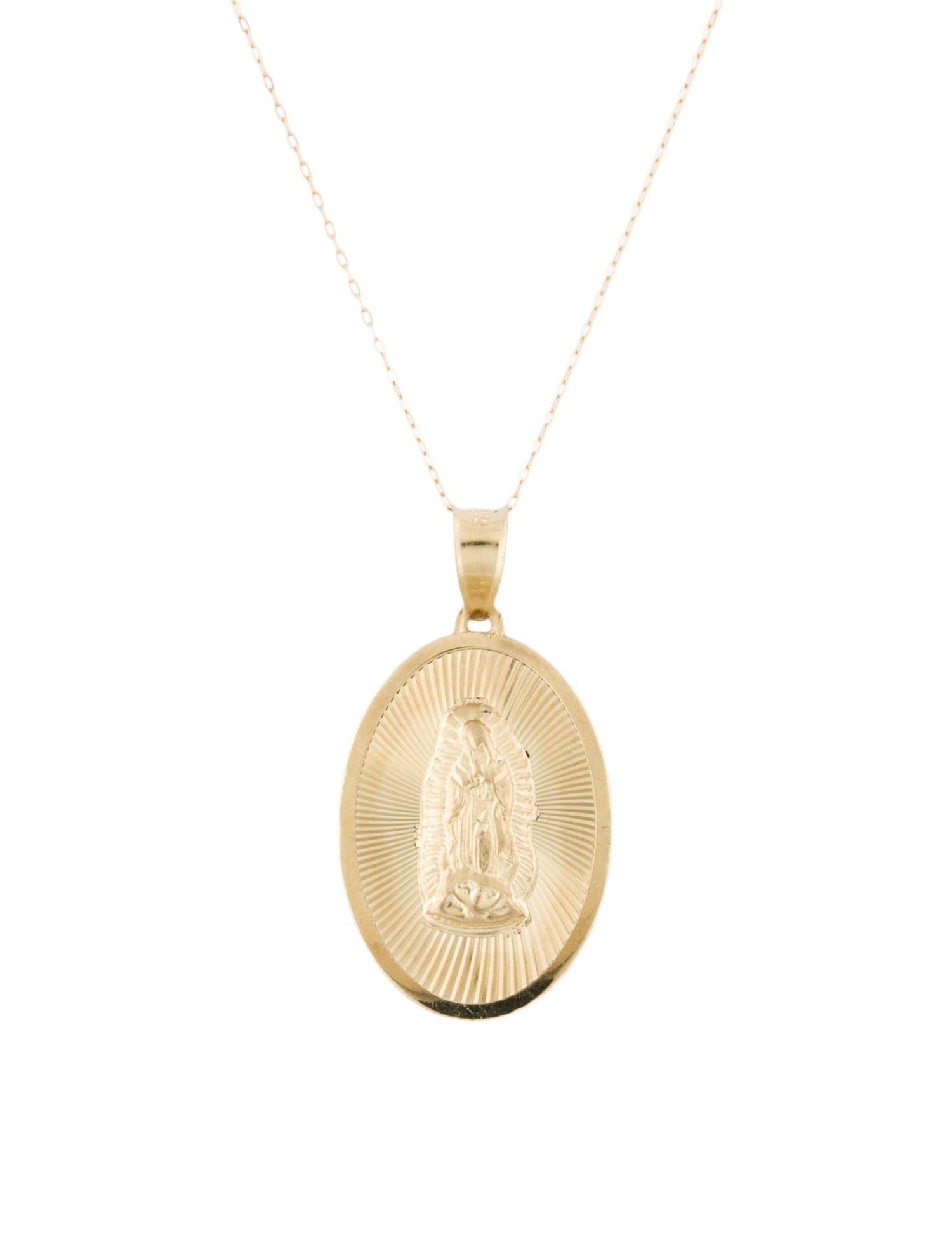 Necklace 14K Mother Mary Pendant
