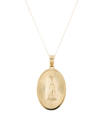 Necklace 14K Mother Mary Pendant Necklace