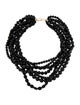 Necklace 14K Onyx Multistrand Beaded Necklace