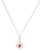 Necklace Two-Tone 0.51ct Ruby & Diamond Pendant Necklace