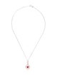 Necklace Two-Tone 0.51ct Ruby & Diamond Pendant Necklace