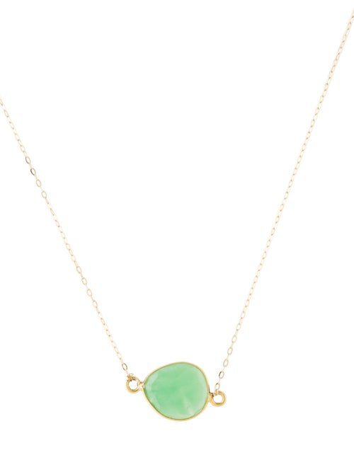 Necklace 18K Chrysoprase Pendant Necklace