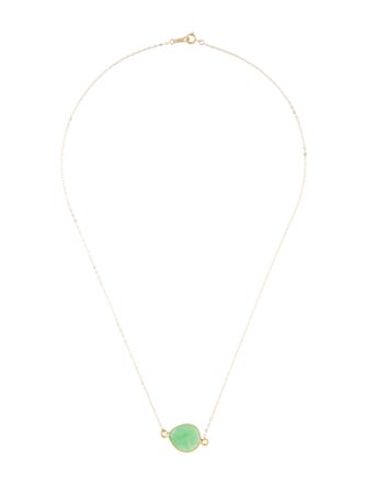 Necklace 18K Chrysoprase Pendant Necklace
