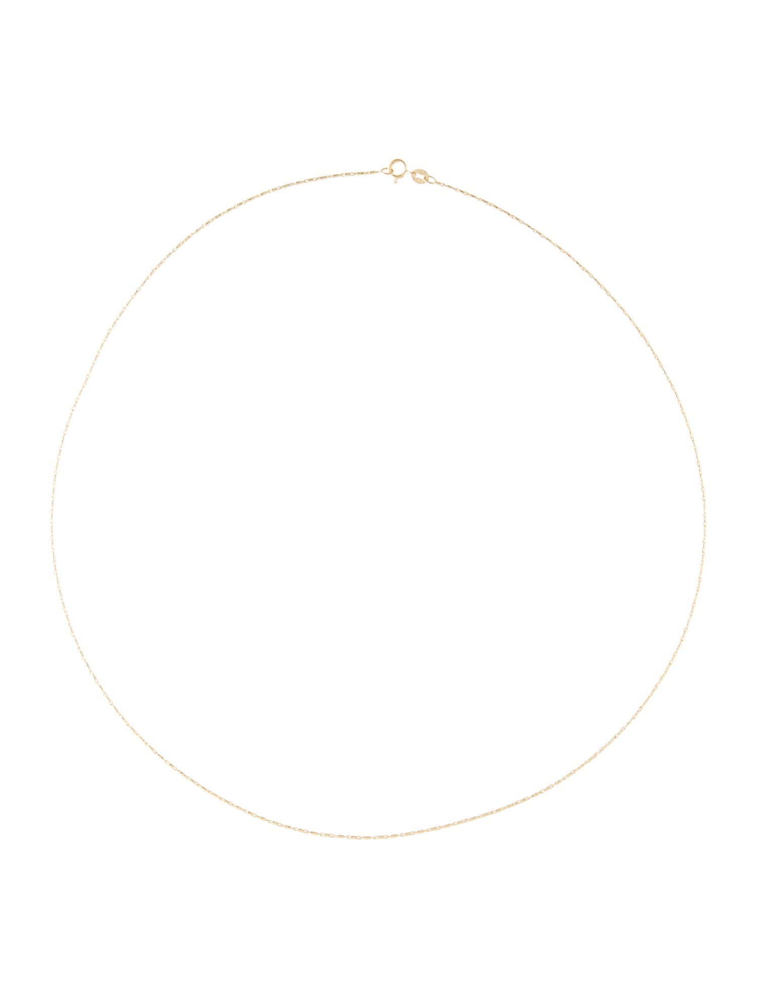 Necklace 18K Textured Link Chain