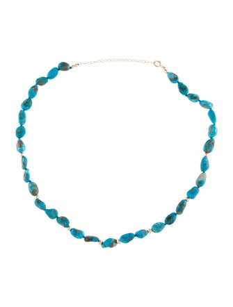 Necklace 14K Turquoise Bead Strand Necklace
