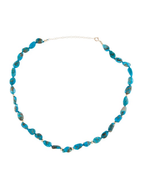 Necklace 14K Turquoise Bead Strand Necklace