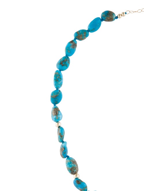 Necklace 14K Turquoise Bead Strand Necklace