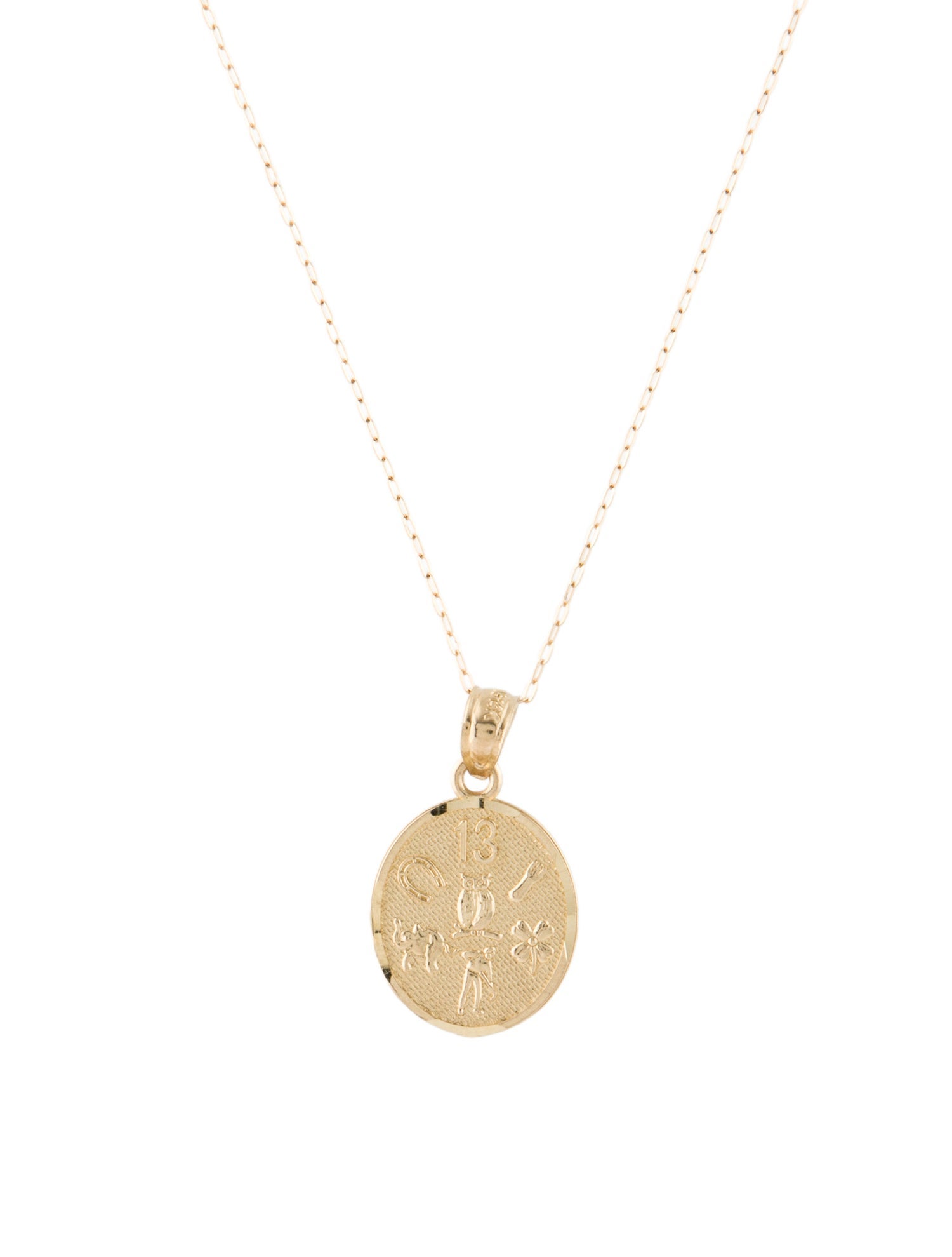 Necklace 14K Good Luck Pendant