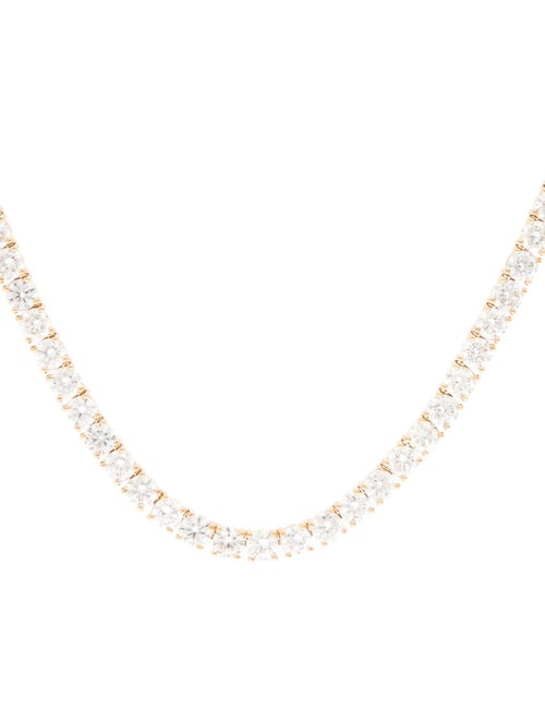 Necklace 14K 22.03ctw Lab-Grown Diamond Tennis Link Necklace