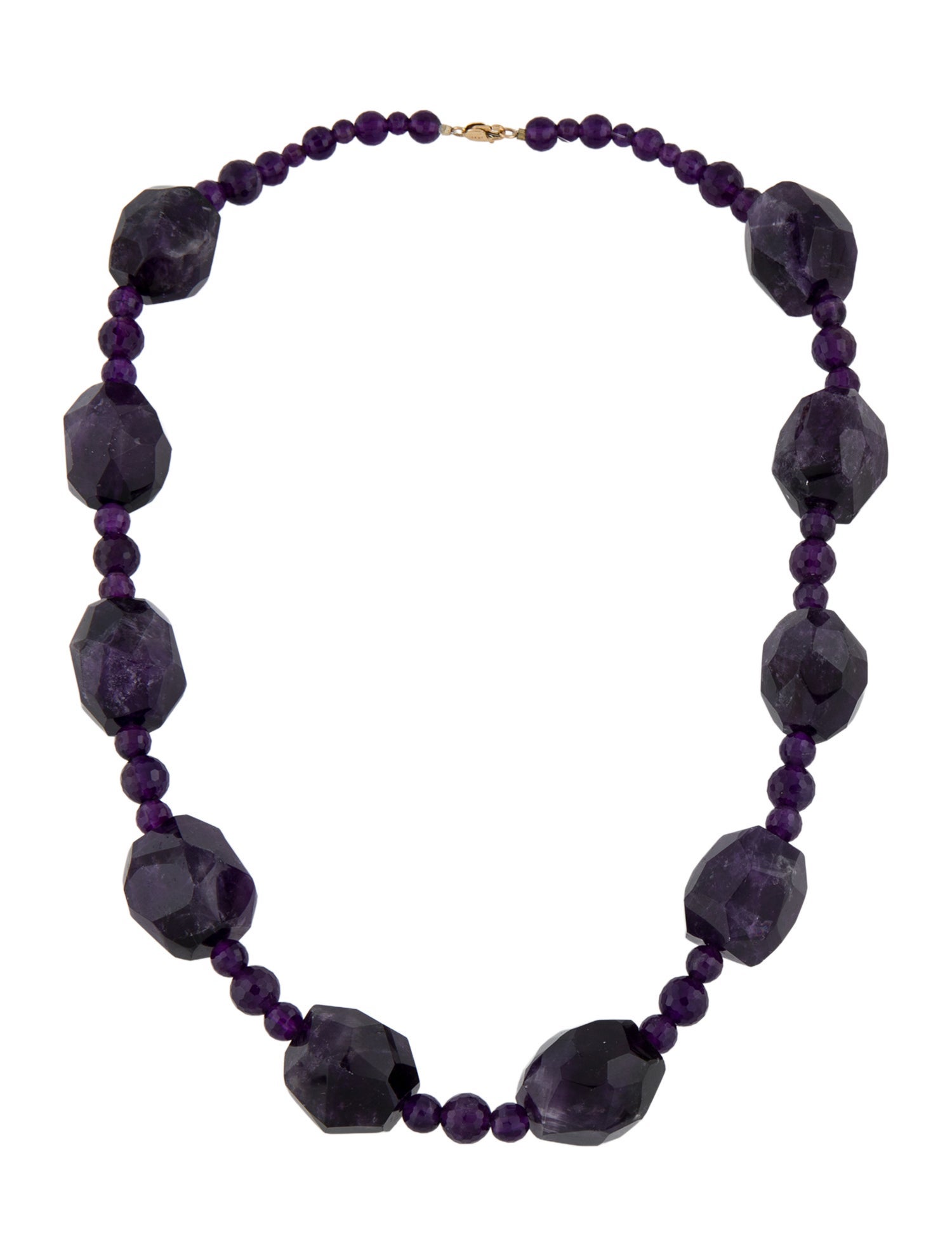 Necklace 14K Amethyst Bead Strand