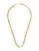 Necklace 18K Turquoise Station Bead Necklace
