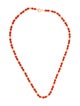 Necklace 18K Carnelian Bead Station Necklace