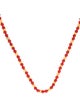 Necklace 18K Carnelian Bead Station Necklace