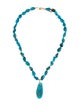 Necklace 14K Turquoise Bead Pendant Necklace