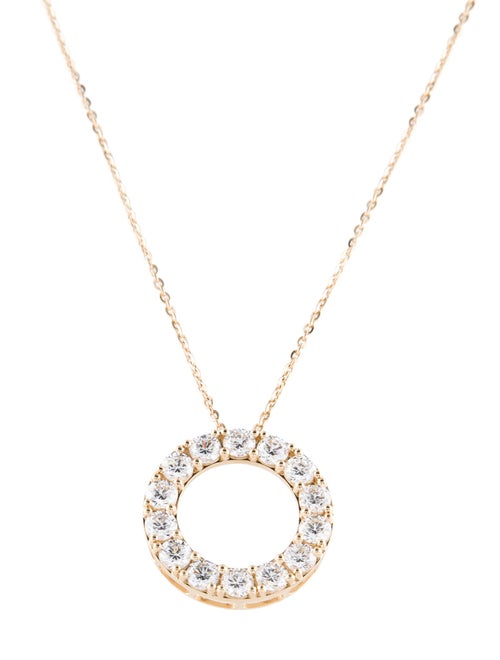 Necklace 14K 4.26ctw Lab-Grown Diamond Circle Pendant Necklace