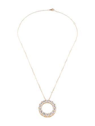 Necklace 14K 4.26ctw Lab-Grown Diamond Circle Pendant Necklace