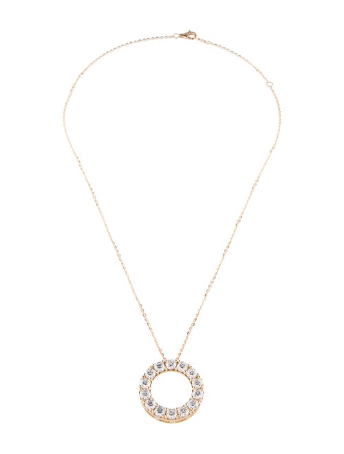 Necklace 14K 4.26ctw Lab-Grown Diamond Circle Pendant Necklace