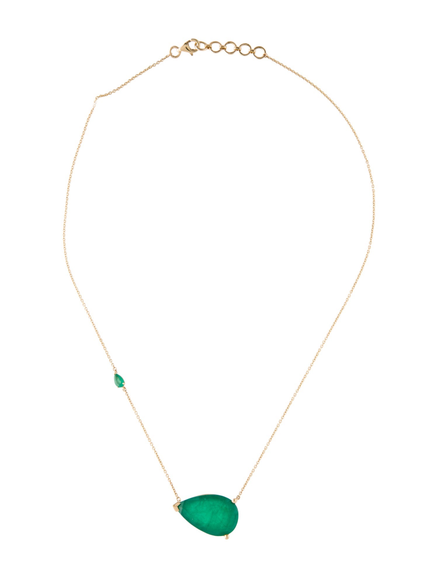Necklace 18K 7.30ctw Emerald Pendant