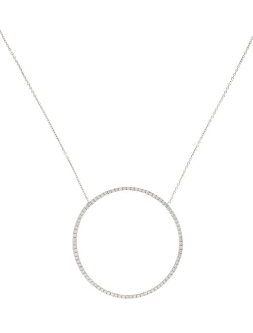 Necklace 18K Diamond Circle Pendant Necklace