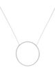 Necklace 18K Diamond Circle Pendant Necklace