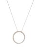 Necklace 14K Diamond Pavé Open Circle Pendant Necklace