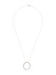 Necklace 14K Diamond Pavé Open Circle Pendant Necklace