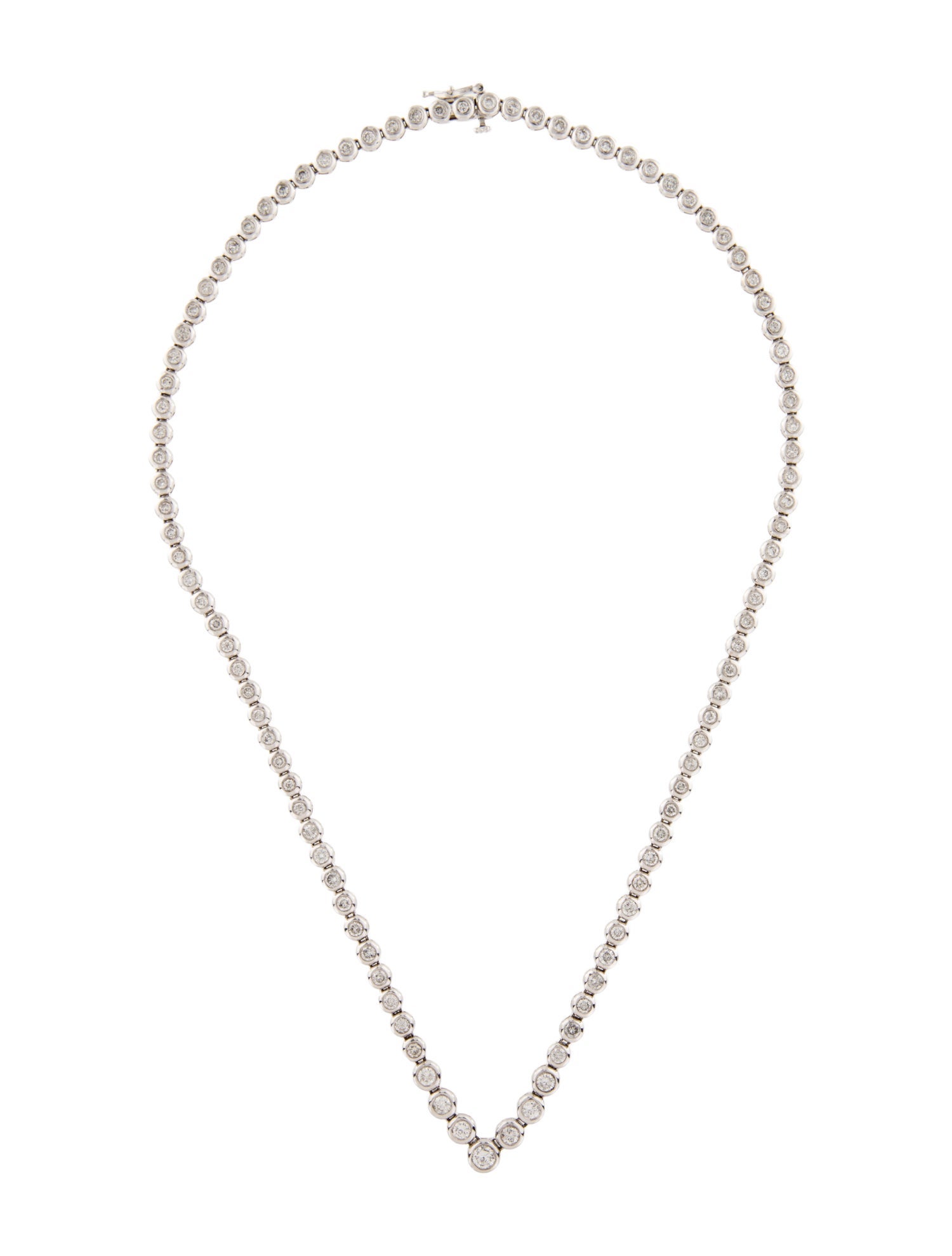 Necklace 14K 4.19ctw Diamond Graduating Line