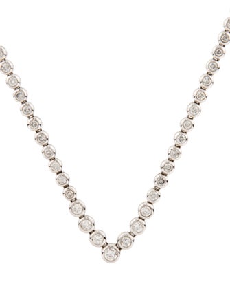 Necklace 14K 4.19ctw Diamond Graduating Line Necklace
