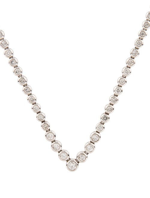 Necklace 14K 4.19ctw Diamond Graduating Line Necklace