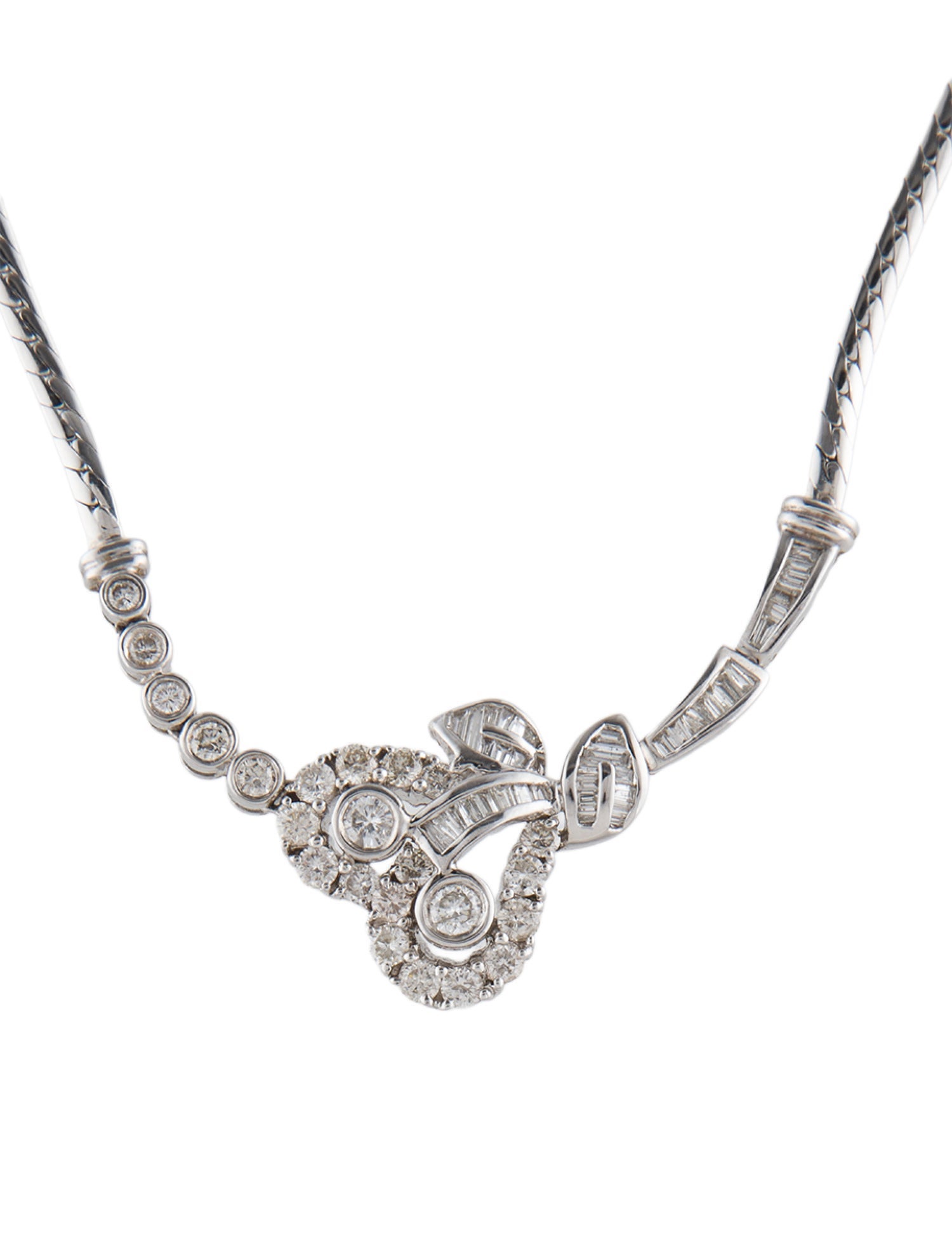 Necklace 18K 1.46ctw Diamond Collar Necklace