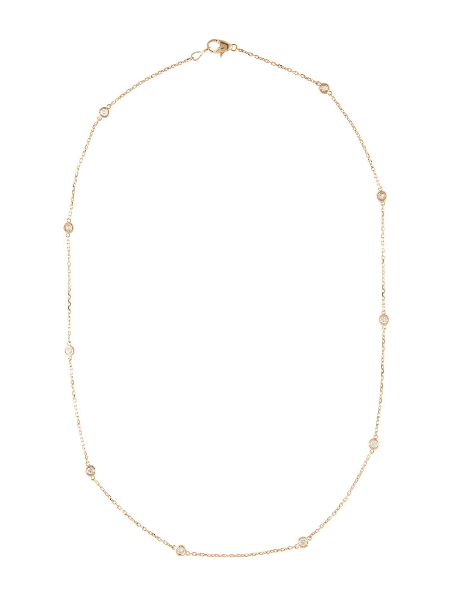 Necklace 14K Diamond Station Necklace
