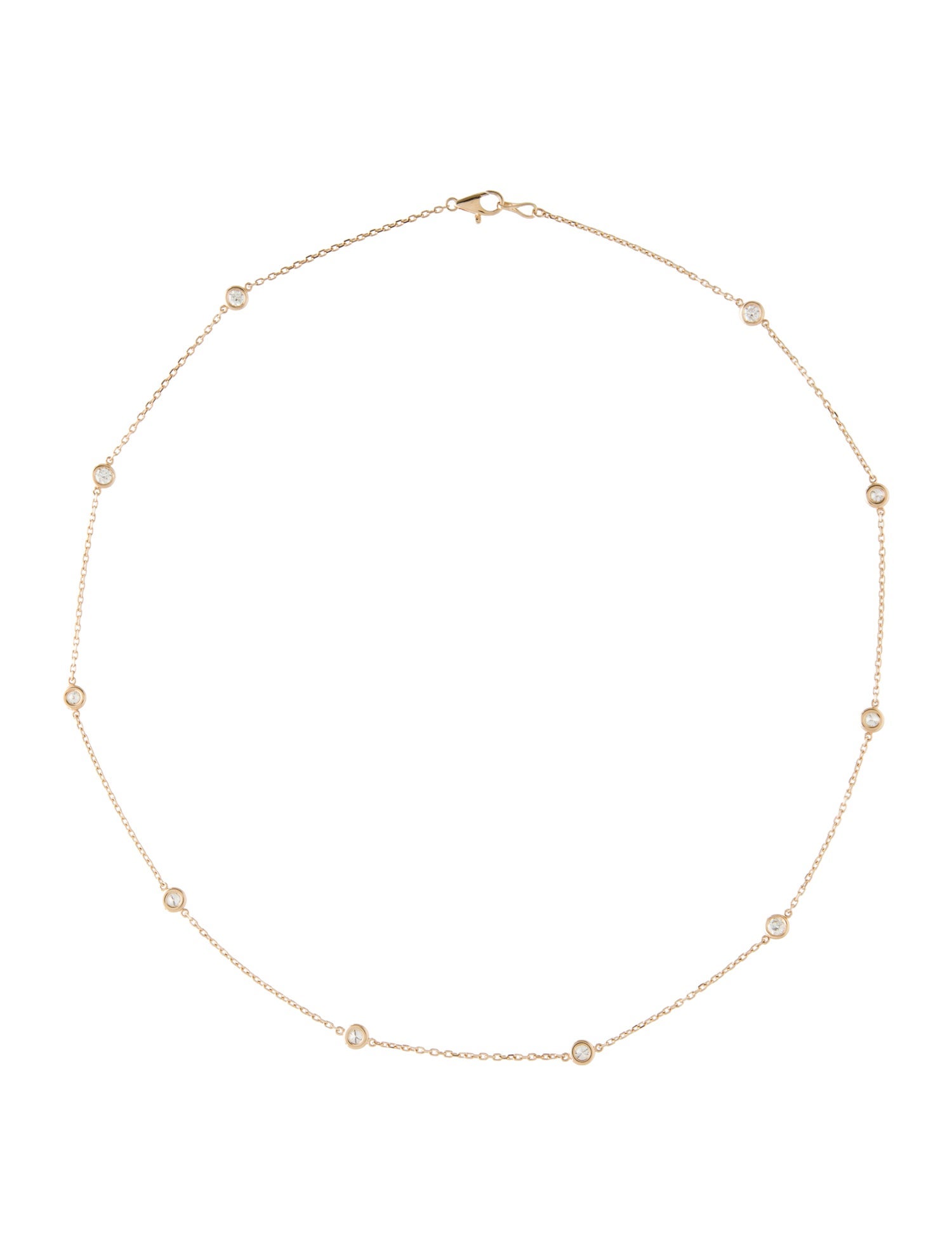 Necklace 14K 1.01ctw Diamond By The Yard