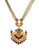 Necklace 22K Pearl, Ruby & Emerald Necklace