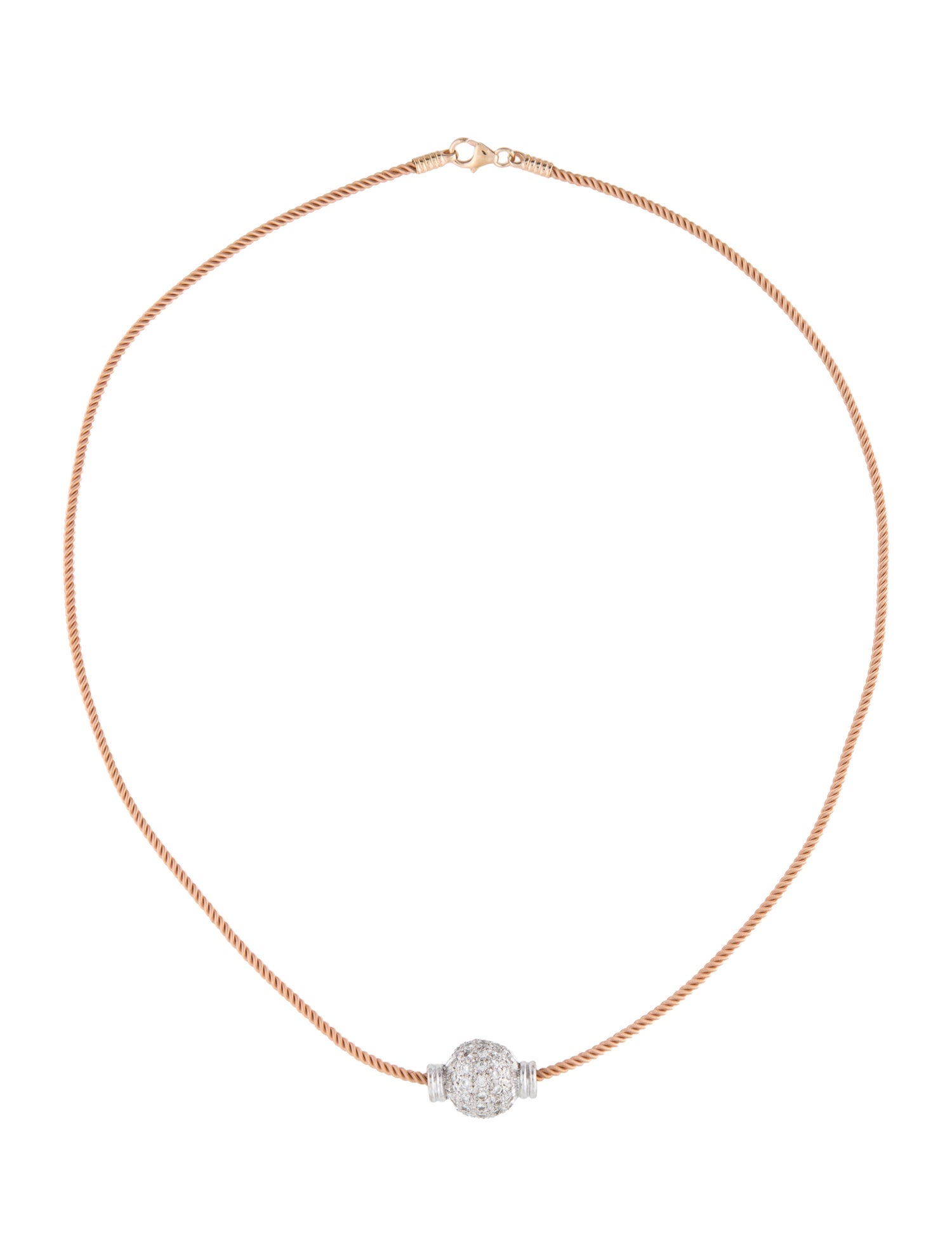 Necklace 18K 1.40ctw Diamond Pendant Necklace