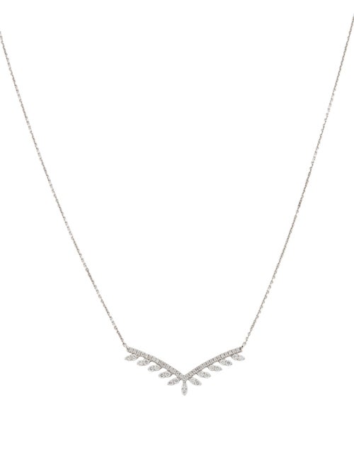 Necklace 14K Diamond V Pendant Necklace