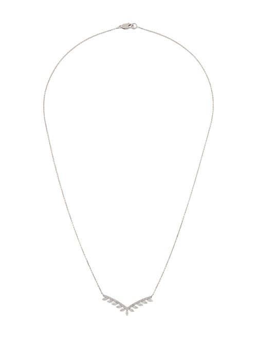 Necklace 14K Diamond V Pendant Necklace