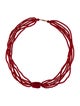 Necklace 14K Coral Multistrand Bead Necklace
